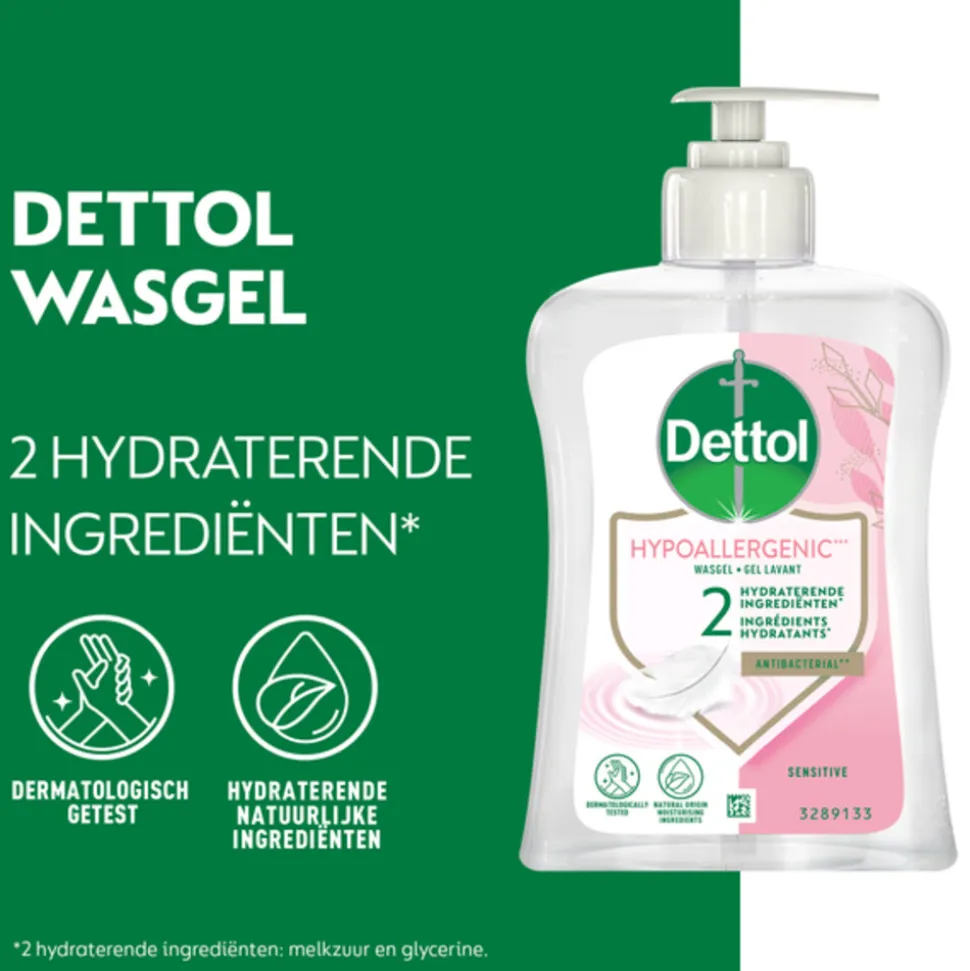6x Dettol Handzeep Gevoelige Huid 250 ml