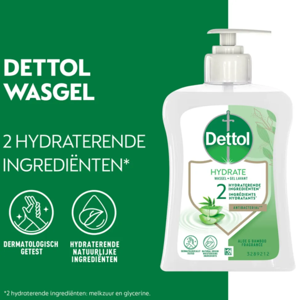 6x Dettol Handzeep Hydraterend Aloë Vera 250 ml