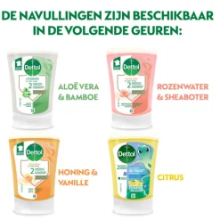 3x Dettol No-Touch Handzeep Refill Extra Care Honey & Sheabutter 250 ml
