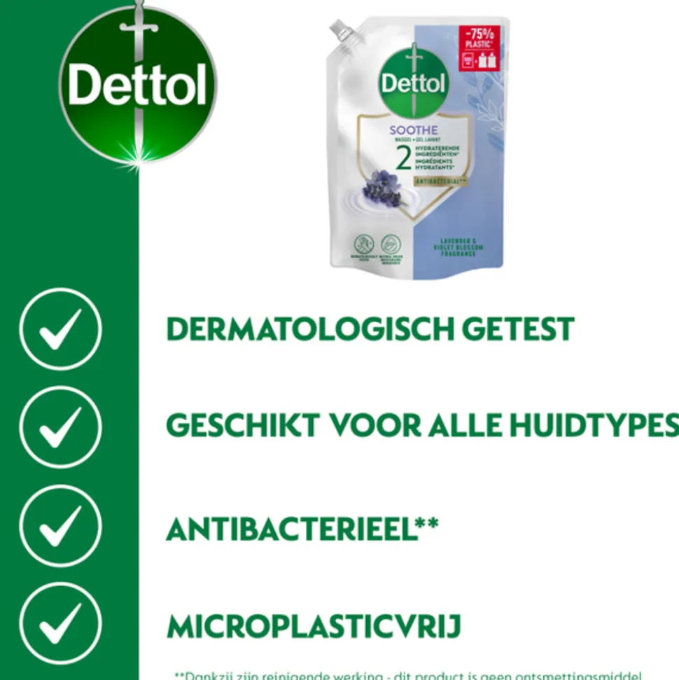 6x Dettol Refill Handzeep Relaxing Lavender 500 ml