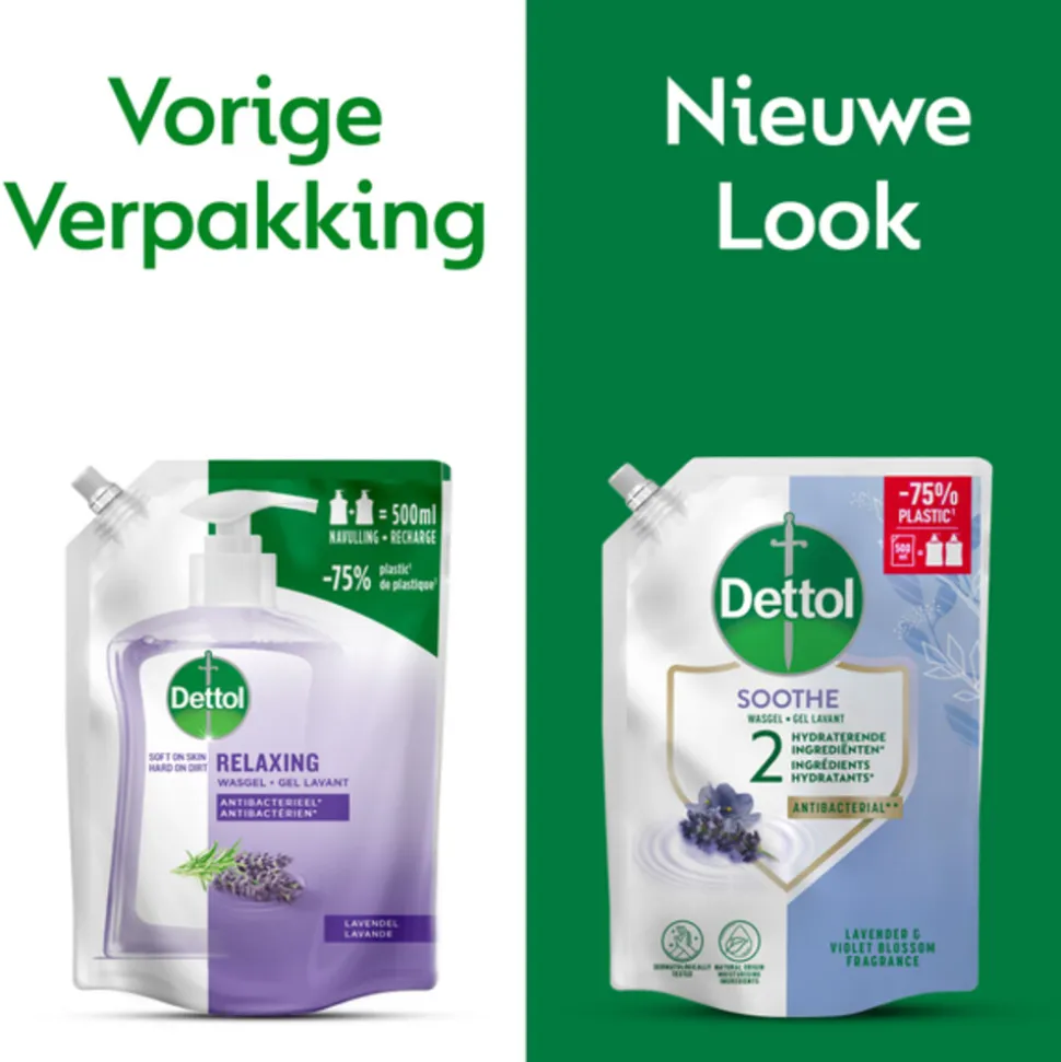 6x Dettol Refill Handzeep Relaxing Lavender 500 ml