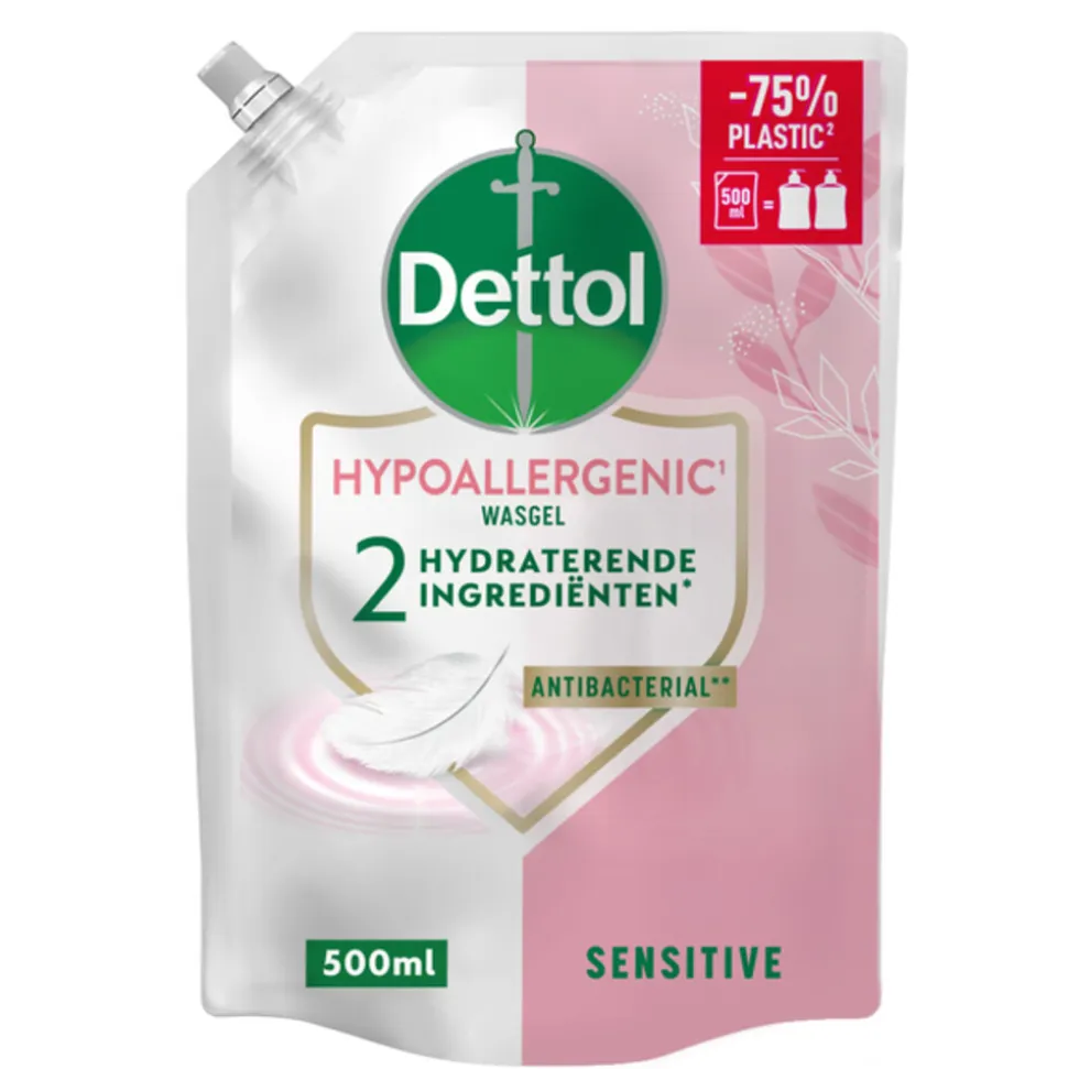 6x Dettol Refill Handzeep Sensitive 500 ml