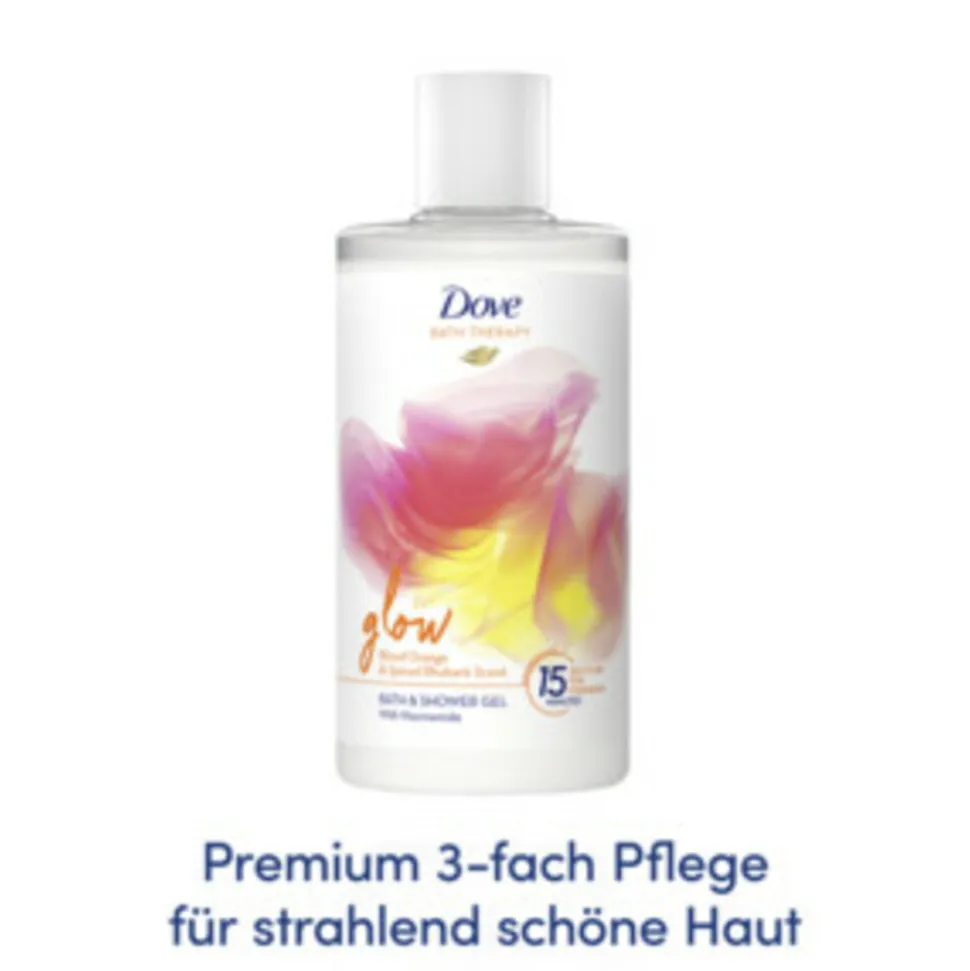 6x Dove Bath Therapy Glow Badschuim & Douchegel 400 ml