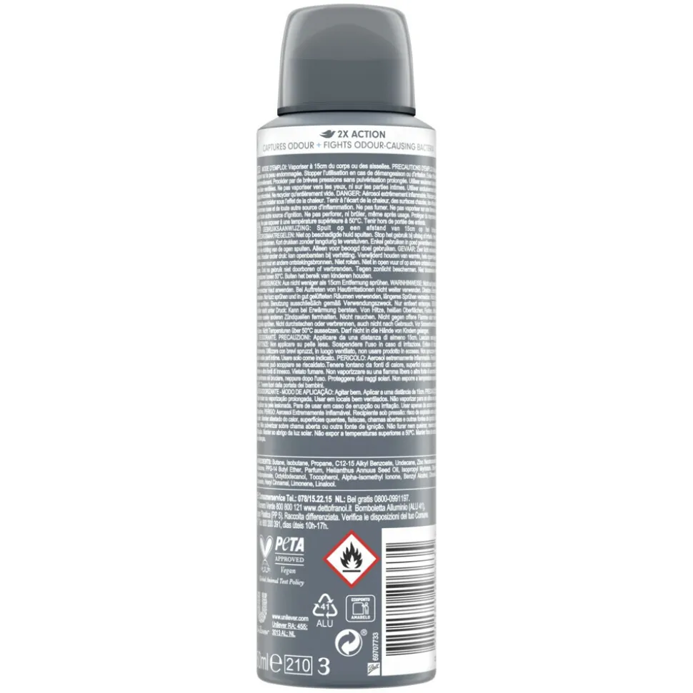 6x Dove Deodorant Men+ Care 0% Clean Comfort 150 ml