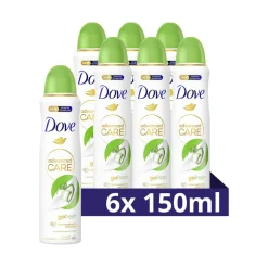 6x Dove Deodorant Spray Advanced Care Cucumber & Green Tea 150 ml