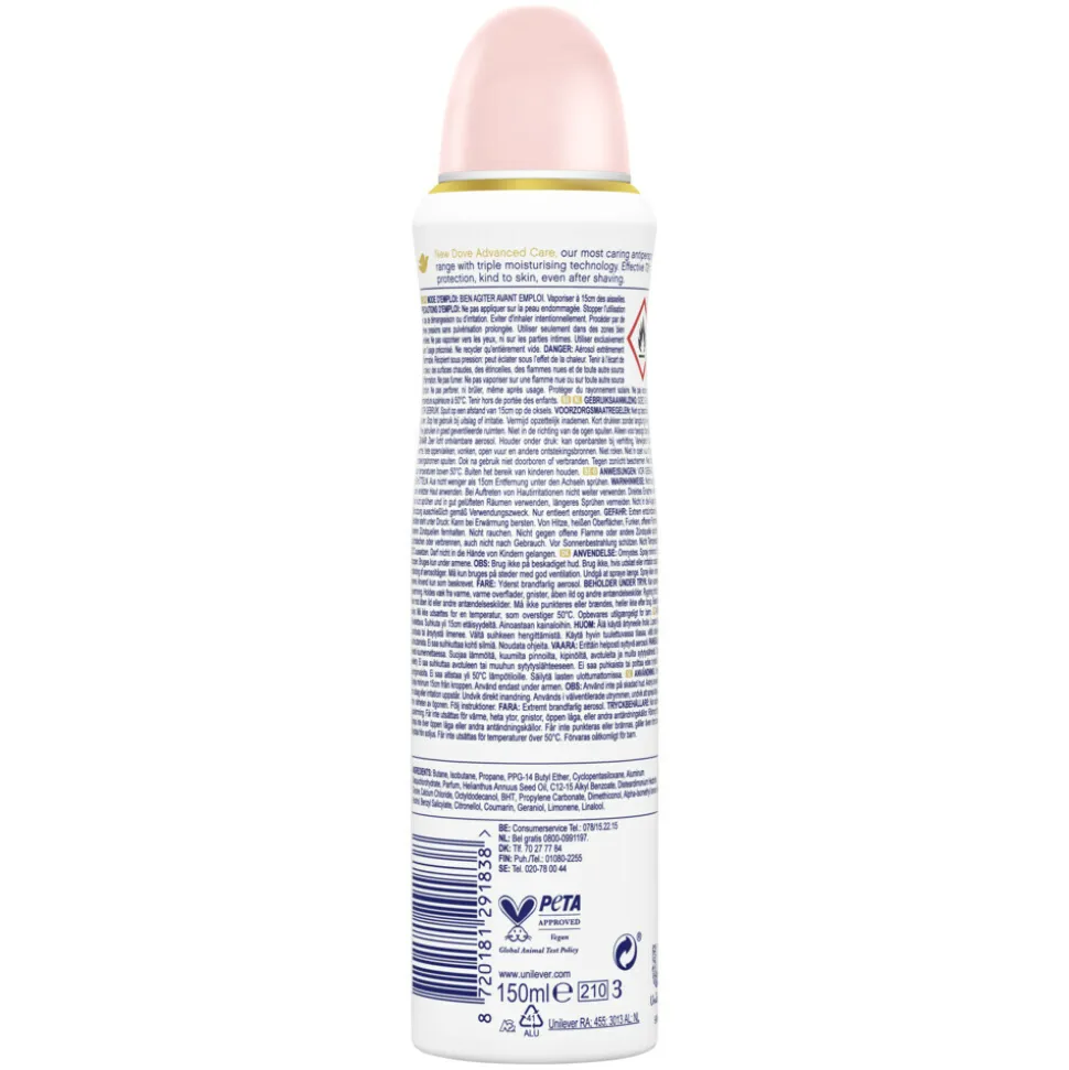 6x Dove Deodorant Spray Soft Feel 150 ml