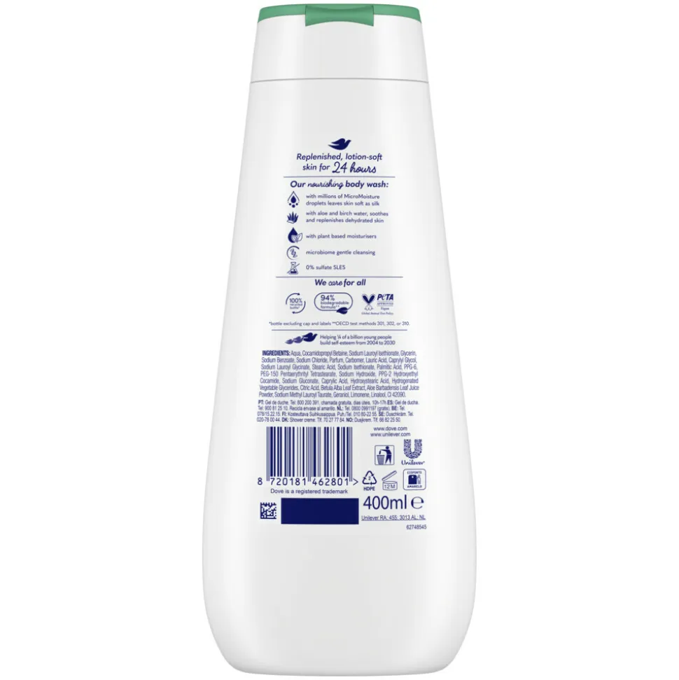 6x Dove Douchecrème Hydrating Care 400 ml