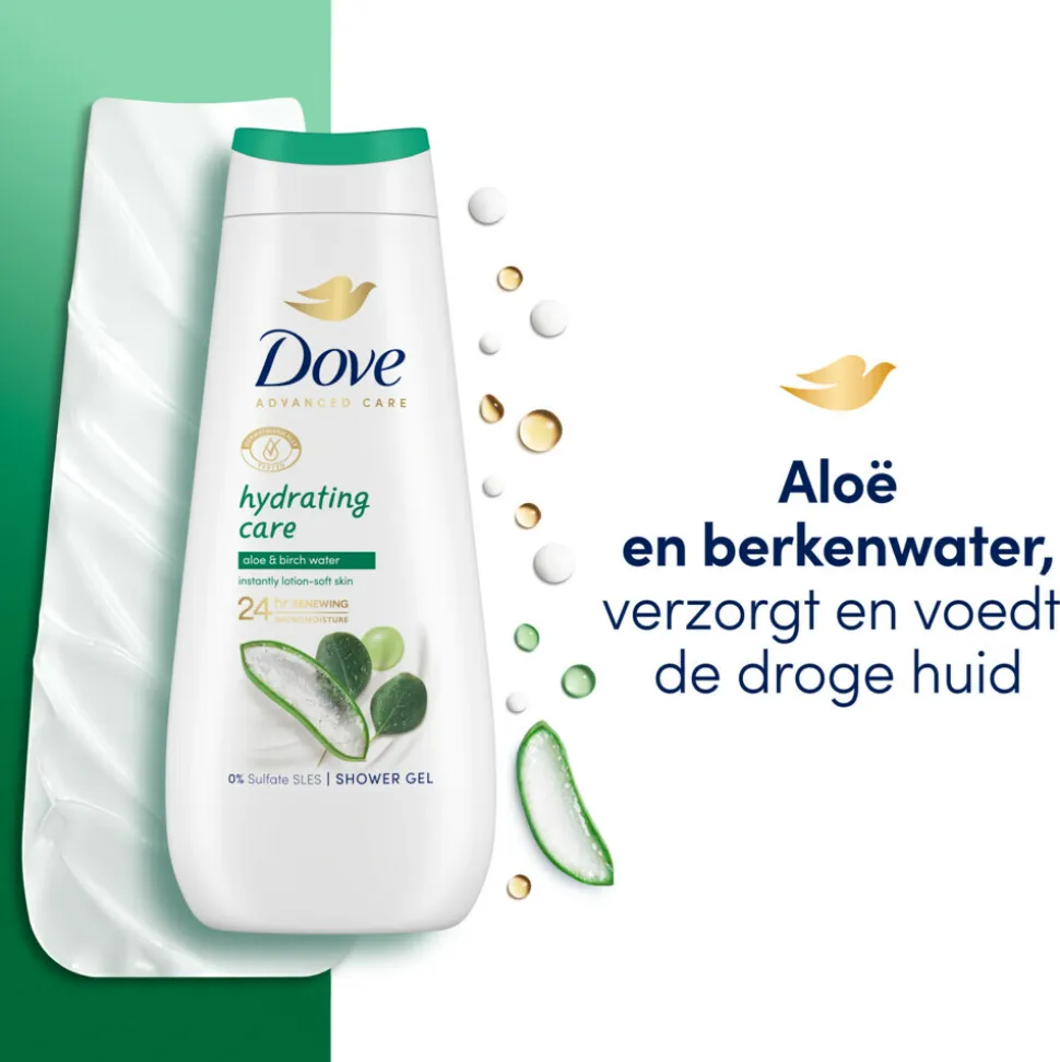 6x Dove Douchecrème Hydrating Care 400 ml