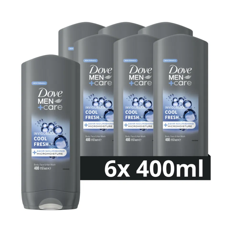 6x Dove Douchegel Men+ Care Cool Fresh 400 ml