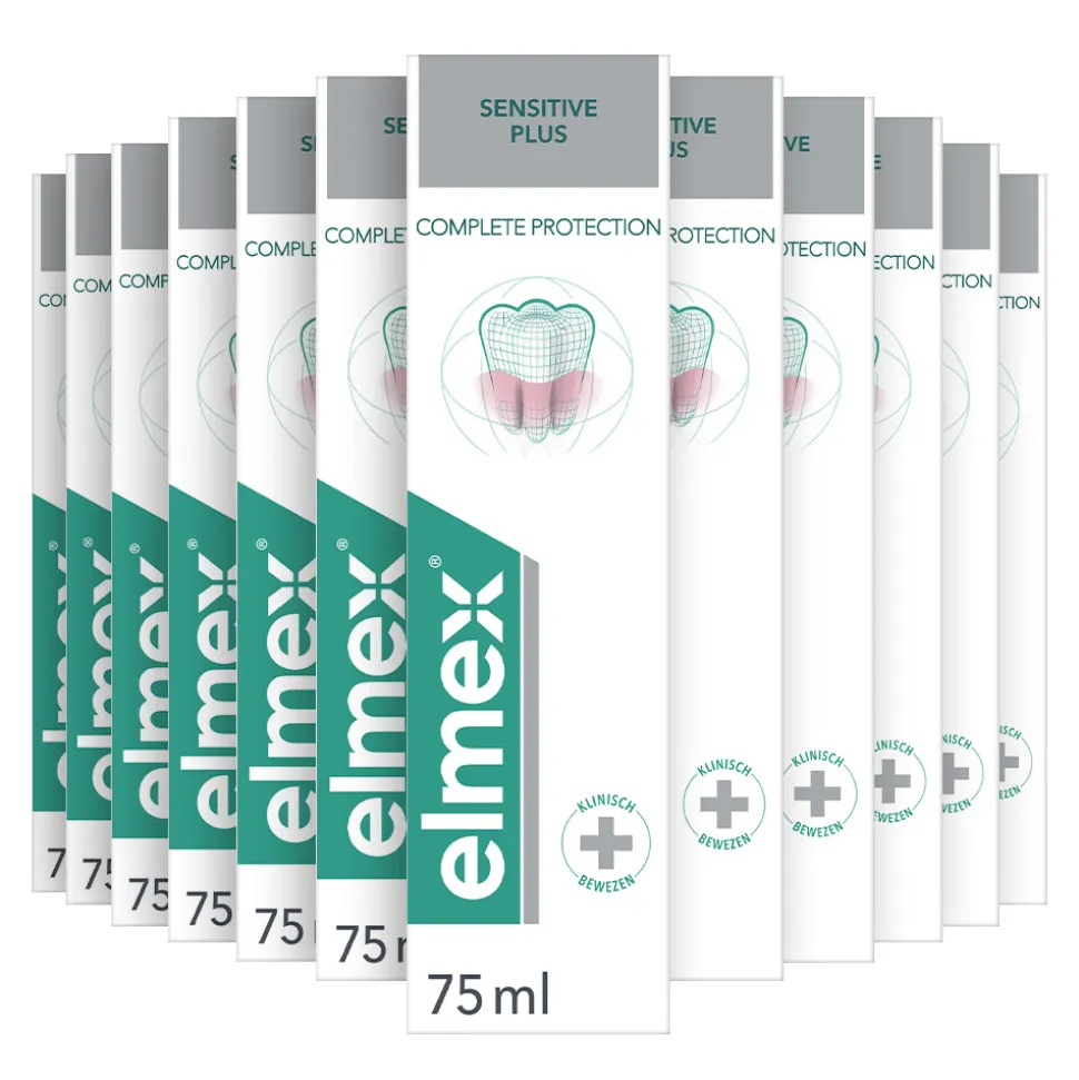 12x Elmex Tandpasta Sensitive Plus Complete Protection 75 ml
