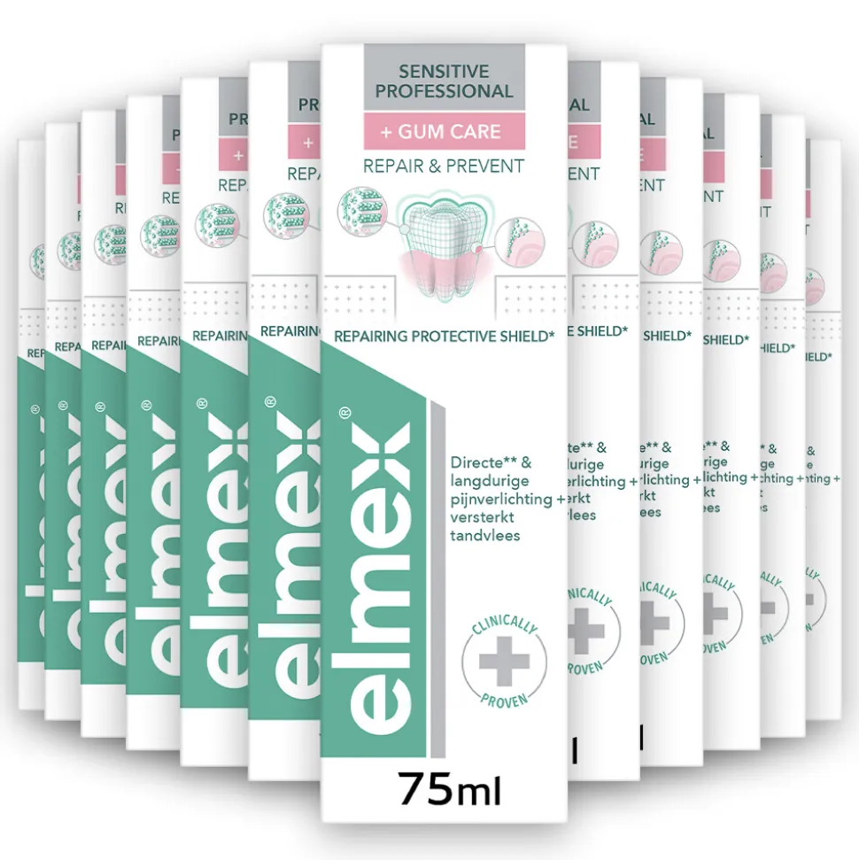 12x Elmex Tandpasta Sensitive Professional Gum Care 75 ml