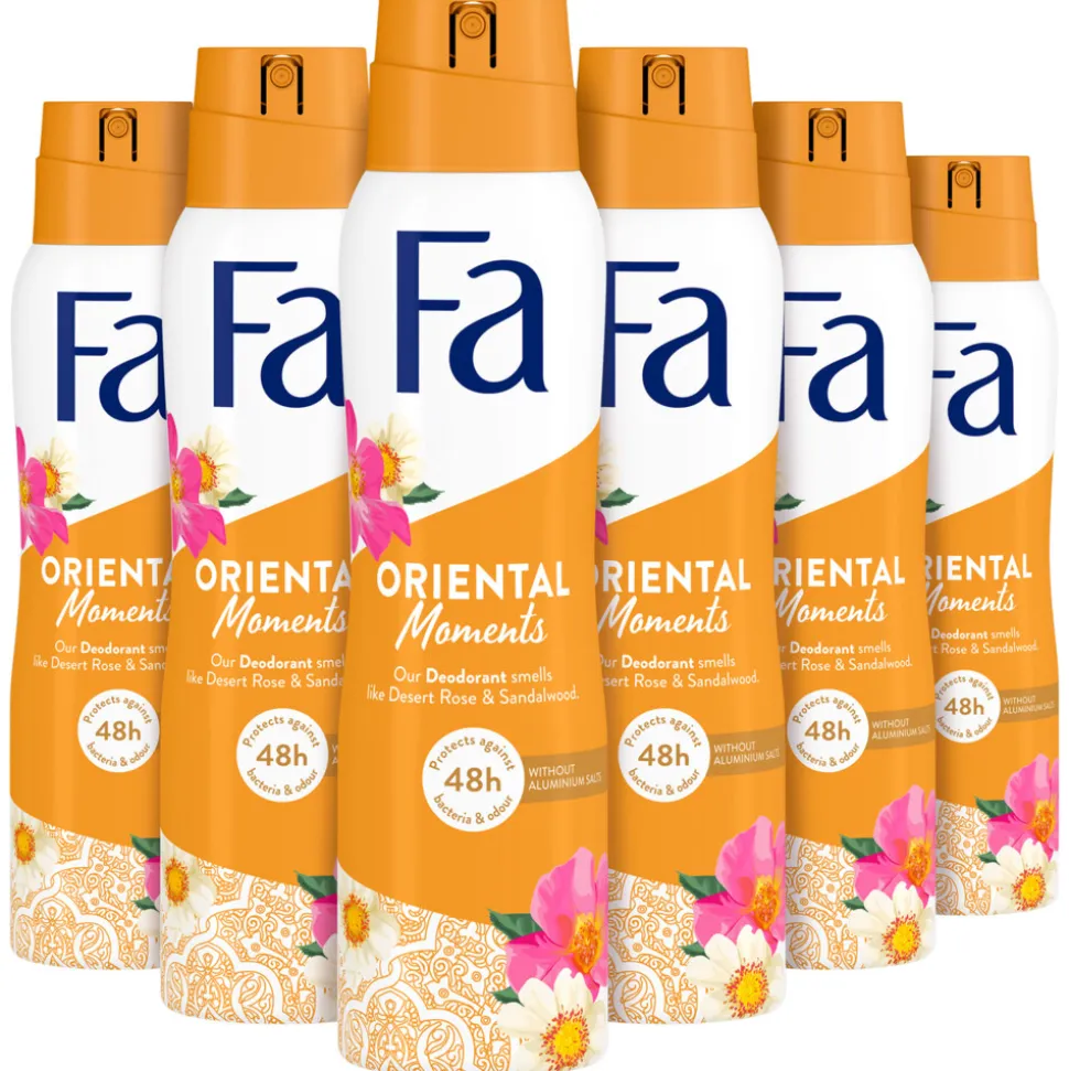 6x Fa Deodorant Spray Oriental Moments 150 ml