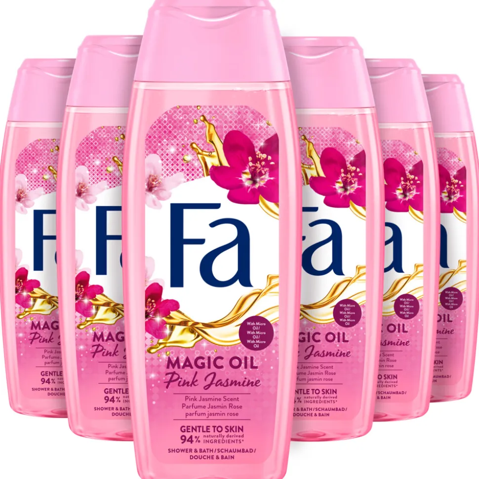 6x Fa Douchegel Magic Oil Pink Jasmine 250 ml