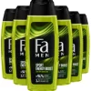 6x Fa Men Douchegel en Shampoo Sport Energy Boost 250 ml