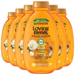 6x Garnier Loving Blends Argan- en Cameliaolie Shampoo 300 ml