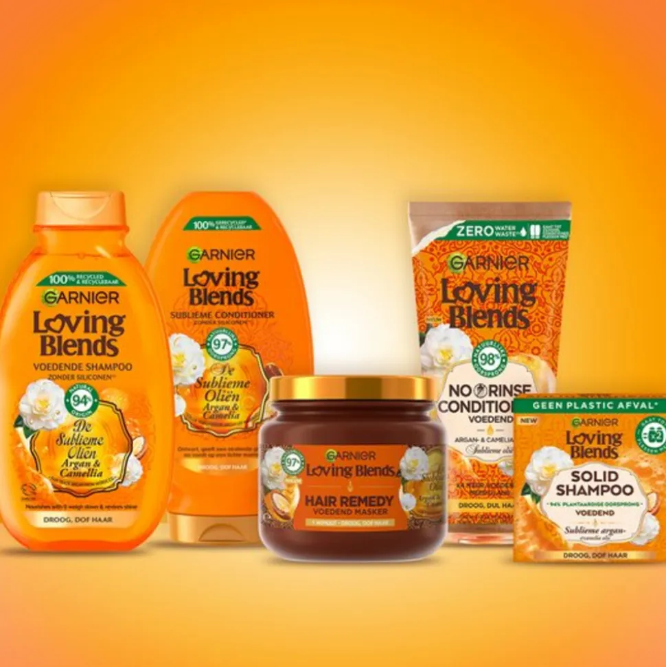 6x Garnier Loving Blends Argan- en Cameliaolie Shampoo 300 ml