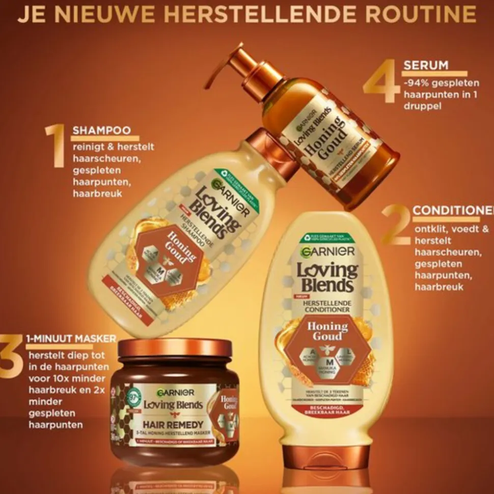 6x Garnier Loving Blends Honing Goud Conditioner 250 ml