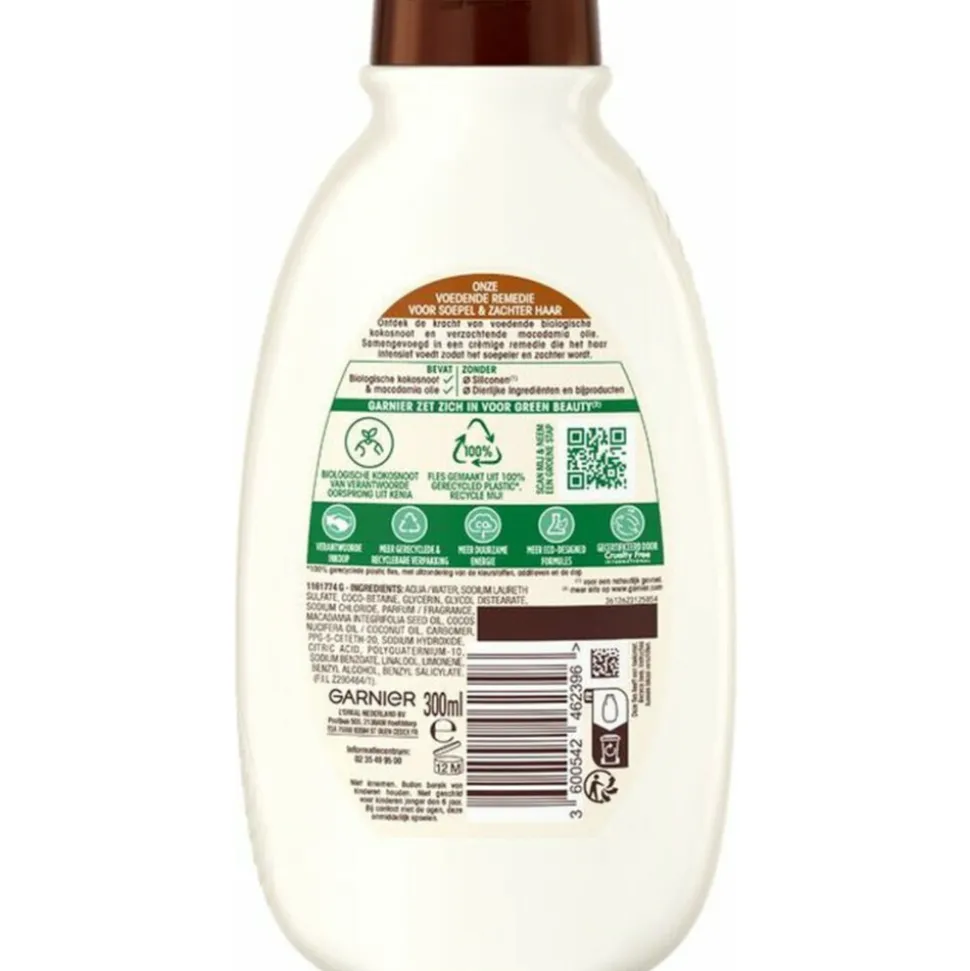 6x Garnier Loving Blends Kokosmelk en Macadamia Shampoo 300 ml