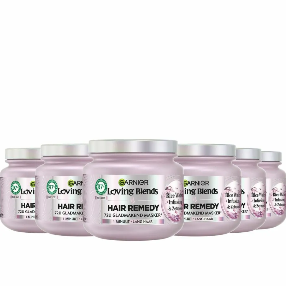 6x Garnier Loving Blends Rice Water Haarmasker 340 ml
