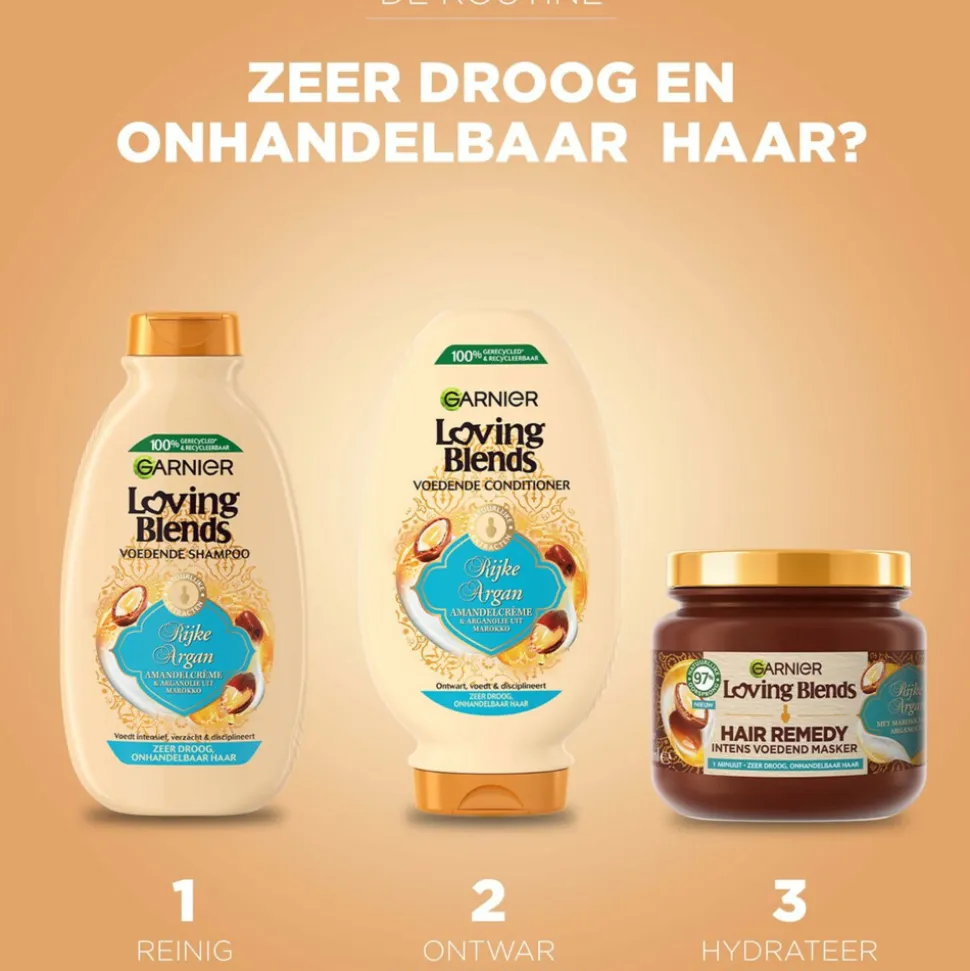 6x Garnier Loving Blends Rijke Argan Haarmasker 340 ml