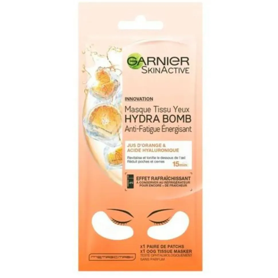 5x Garnier SkinActive Tissue Oogmasker Hydra Bomb Orange