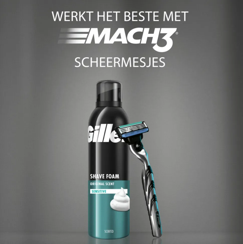 6x Gillette Scheerschuim Classic Sensitive 200 ml