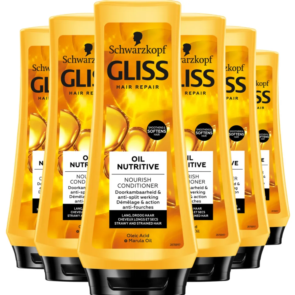 6x Gliss Conditioner Oil Nutritive 200 ml