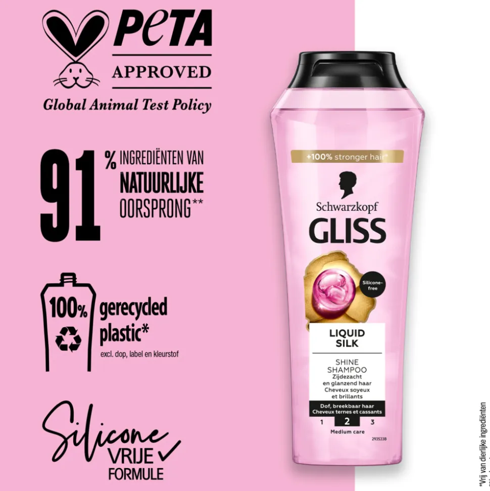 6x Gliss Shampoo Liquid Silk 250 ml