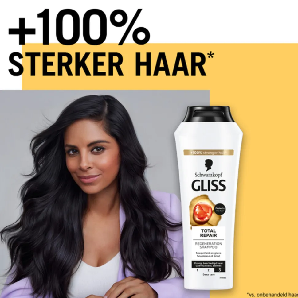 6x Gliss Shampoo Total Repair 250 ml
