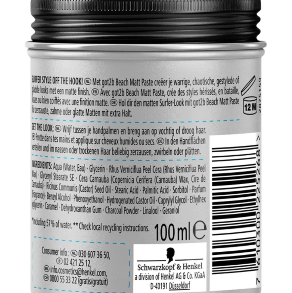 6x Got2b Beach Matt Paste 100 ml