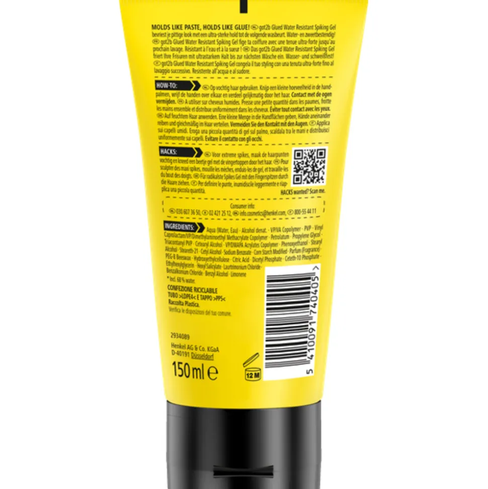 6x Got2b Glued Styling Gel 150 ml