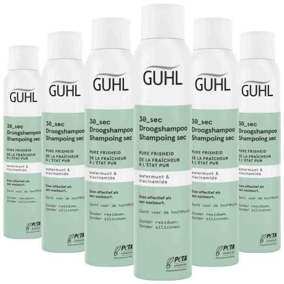 6x Guhl Droogshampoo Pure Frisheid 30 sec 200ml