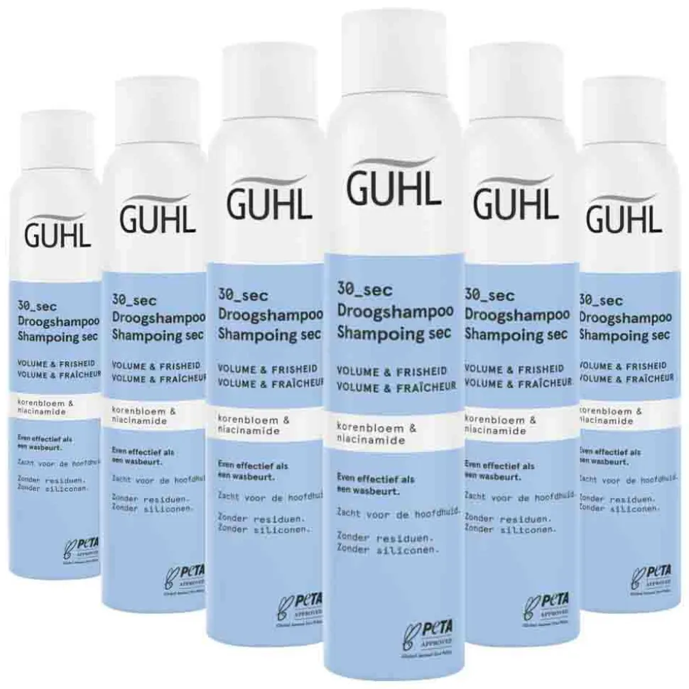 6x Guhl Droogshampoo Volume en Frisheid 30 sec 200 ml