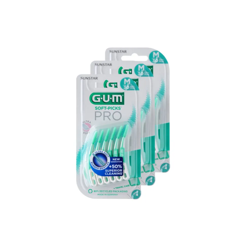 3x GUM Soft-Picks PRO Medium 30 stuks