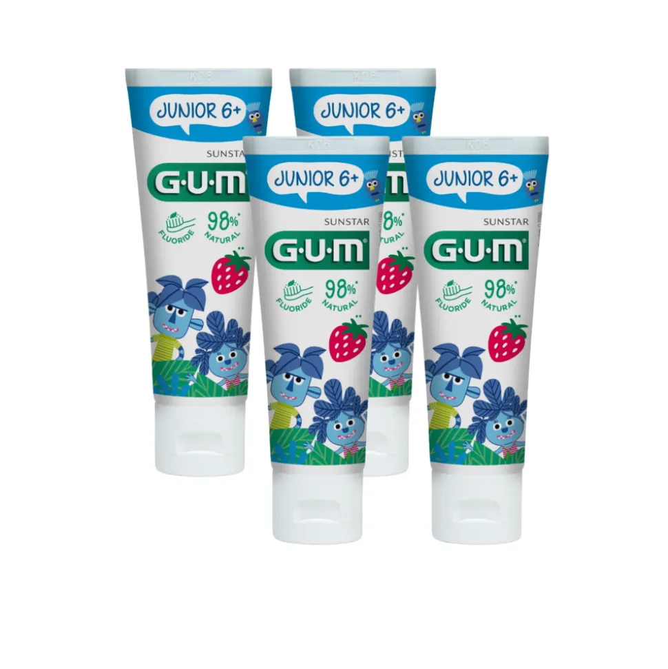 4x GUM Tandpasta Junior 6+ 50 ml