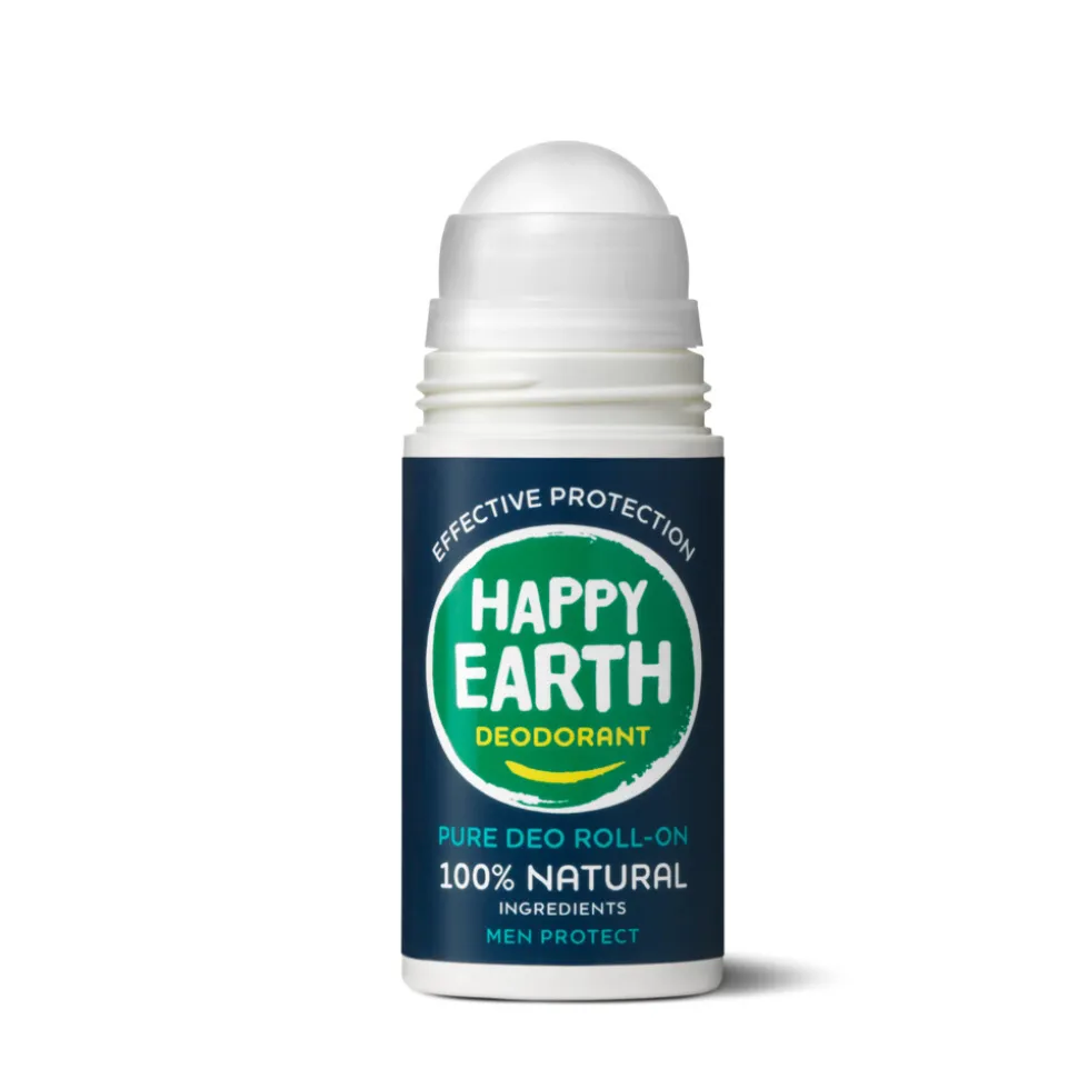 6x Happy Earth 100% Natuurlijke Deodorant Roller Lemon Sandelwood 75 ml