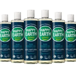 6x Happy Earth 100% Natuurlijke Douchegel Lemon Sandalwood 300 ml