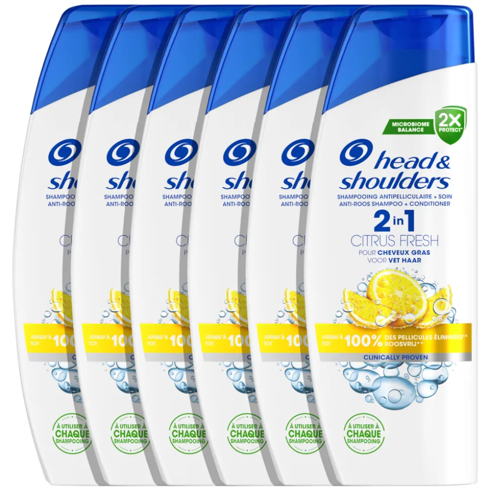 6x Head & Shoulders 2in1 Citrus Fresh 300 ml
