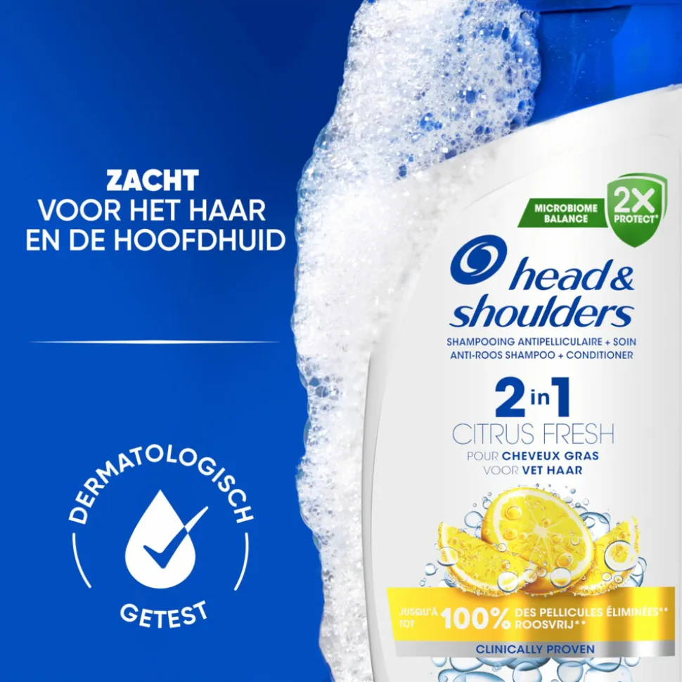 6x Head & Shoulders 2in1 Citrus Fresh 625 ml