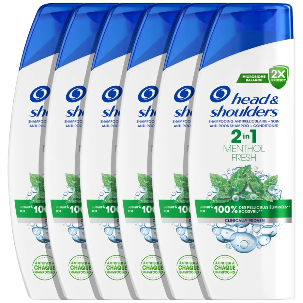 6x Head & Shoulders 2in1 Menthol Fresh 300 ml
