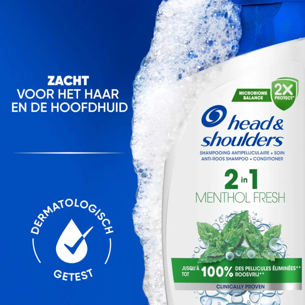 6x Head & Shoulders 2in1 Menthol Fresh 300 ml
