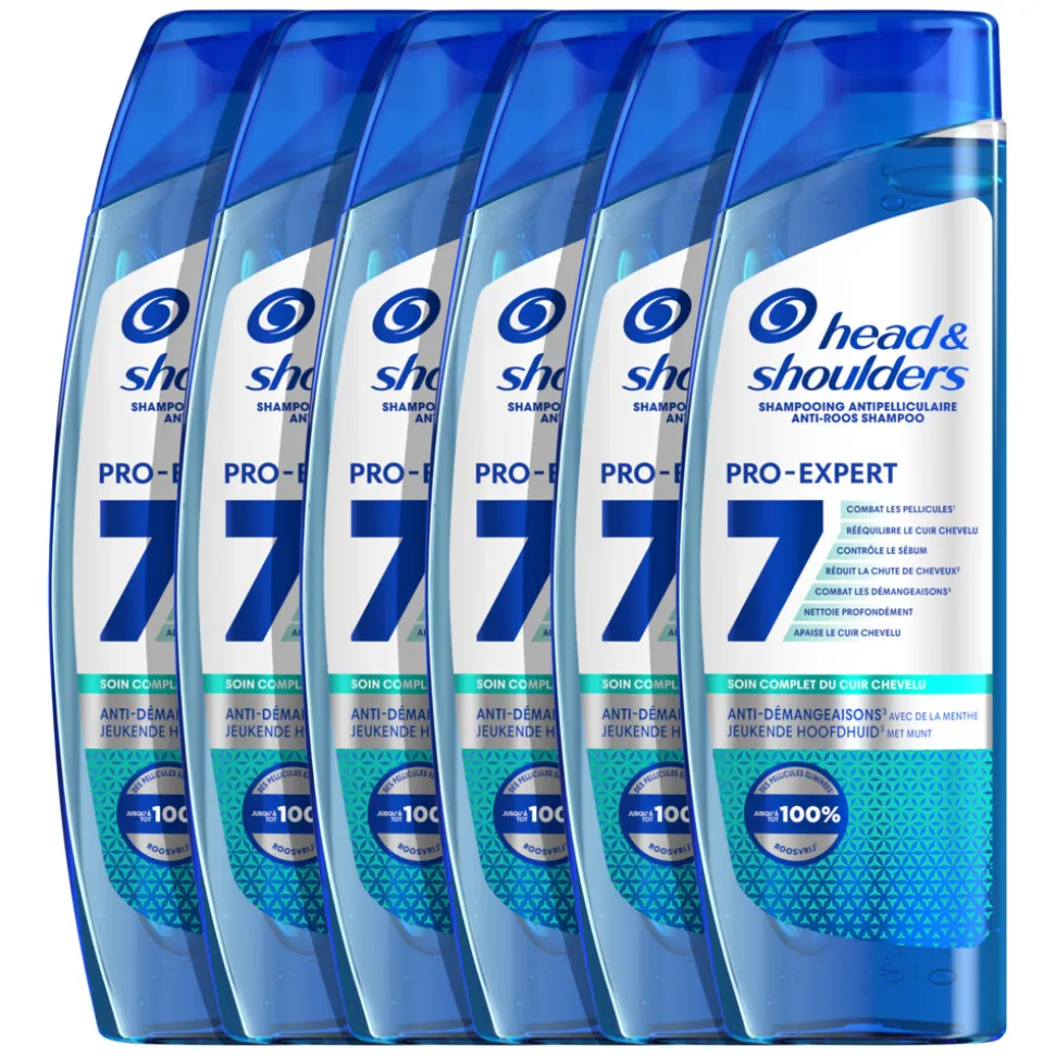 6x Head & Shoulders Shampoo Pro-Expert 7 Jeukende Hoofdhuid 250 ml