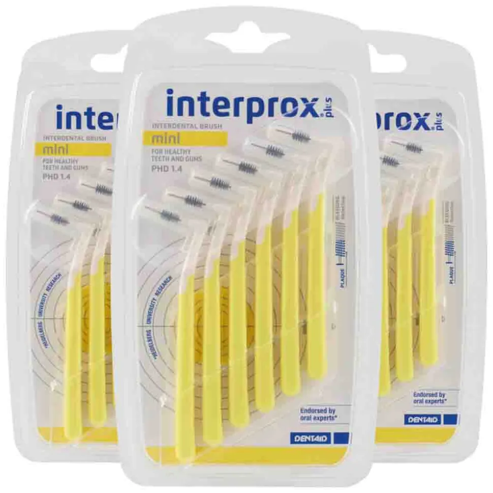3x Interprox Ragers Plus Mini Geel PHD 1.4 6 stuks