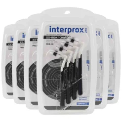 6x Interprox Ragers Plus XX-Maxi Conical Zwart PHD 2.9 4 stuks
