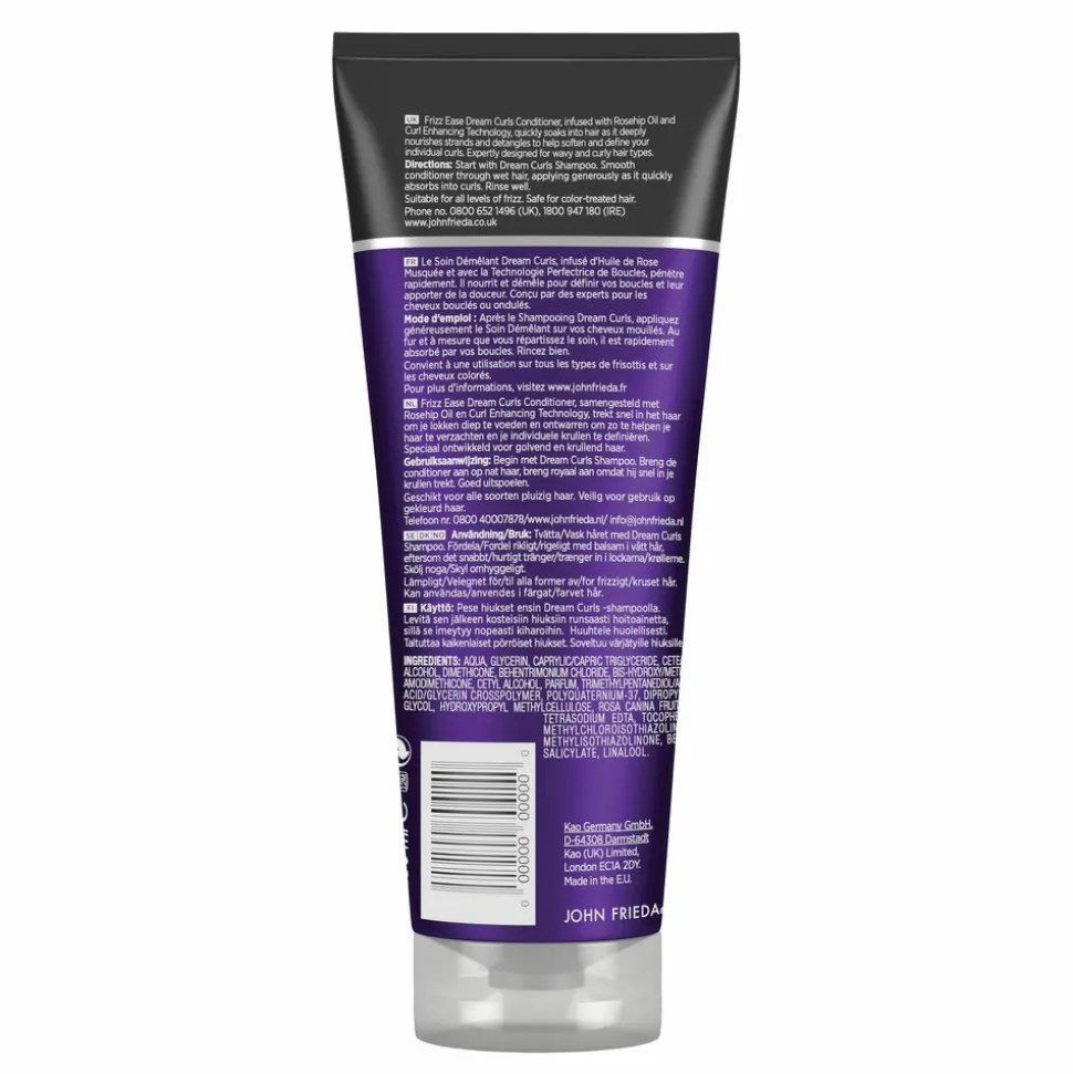 4x John Frieda Frizz Ease Dream Curls Conditioner 250 ml