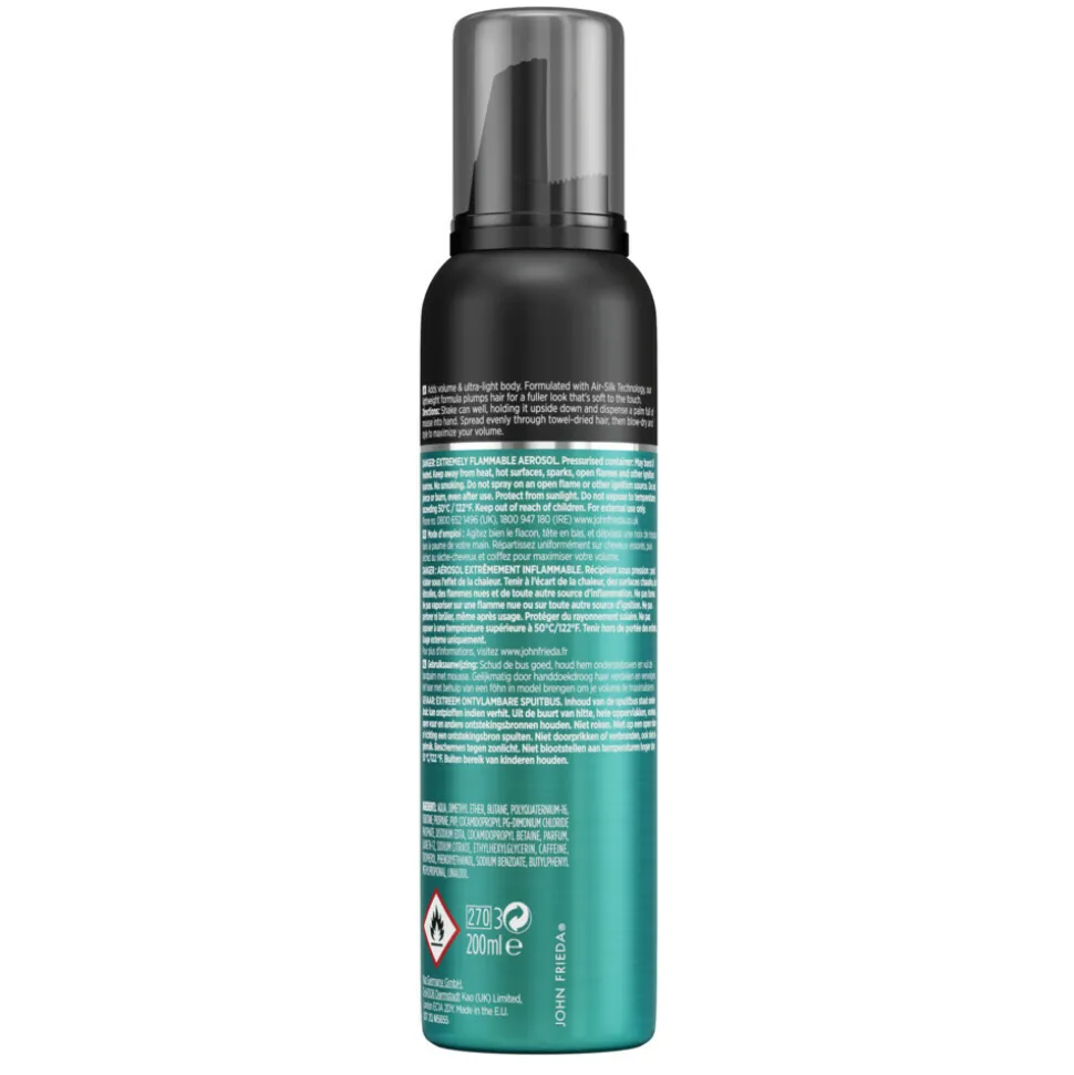 4x John Frieda Volume Lift Haarmousse 200 ml