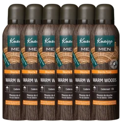6x Kneipp Douche Foam Warm Woods For Men 200 ml