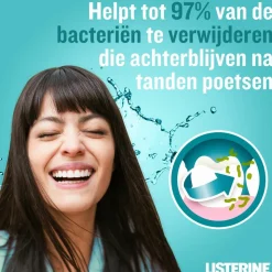 3x Listerine Mondwater Cool Mint Milde Smaak Zonder Alcohol 500 ml