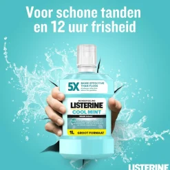 3x Listerine Mondwater Cool Mint Milde Smaak Zonder Alcohol 1 liter