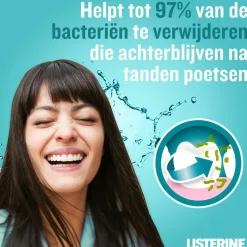 3x Listerine Mondwater Cool Mint Milde Smaak Zonder Alcohol 1 liter